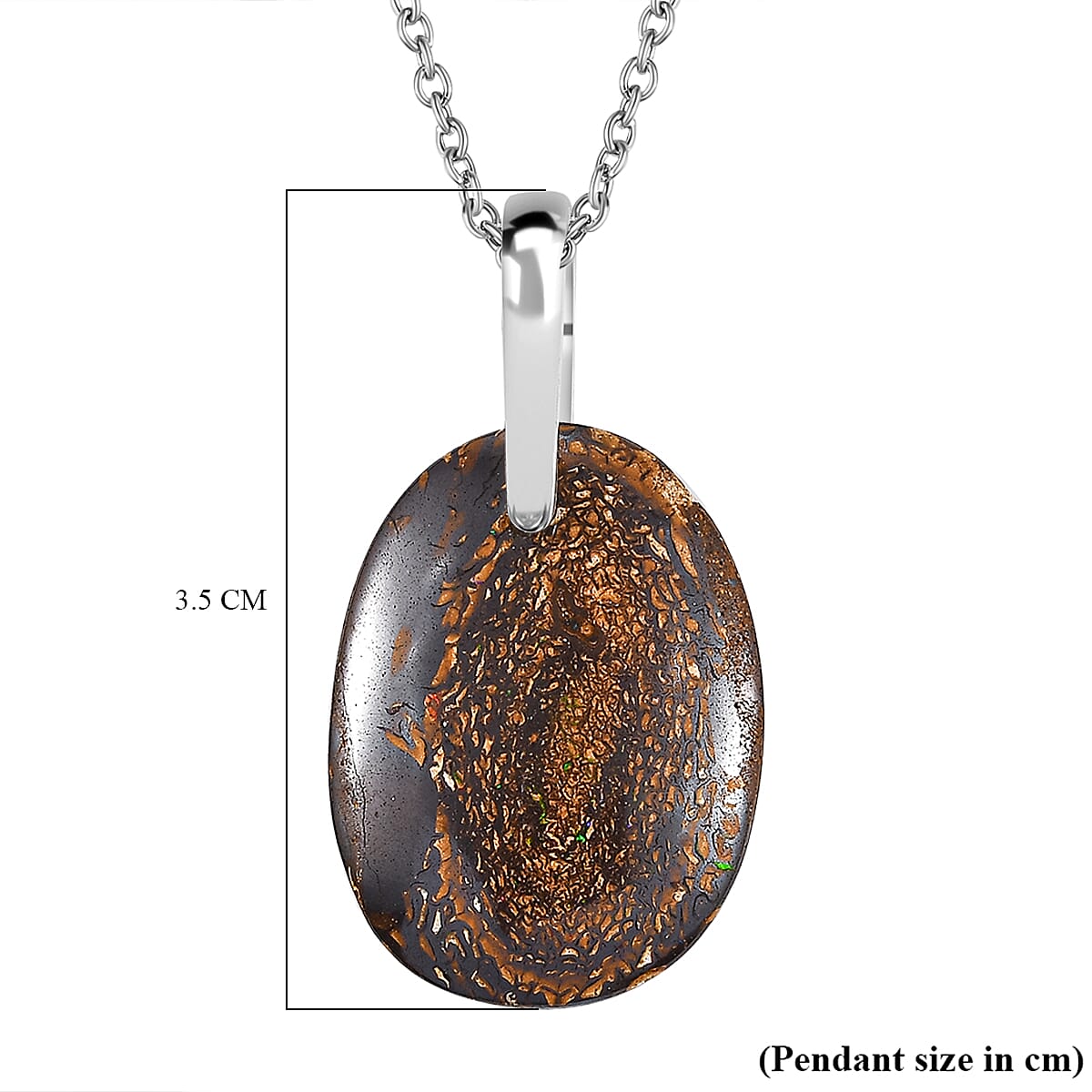 Boulder Opal Pendant with Free Chain (Size 20) 25 ct. 4300048 7