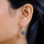 Boulder Opal Triplet Earrings in Platinum Overlay Sterling Silver 3.53 Ct