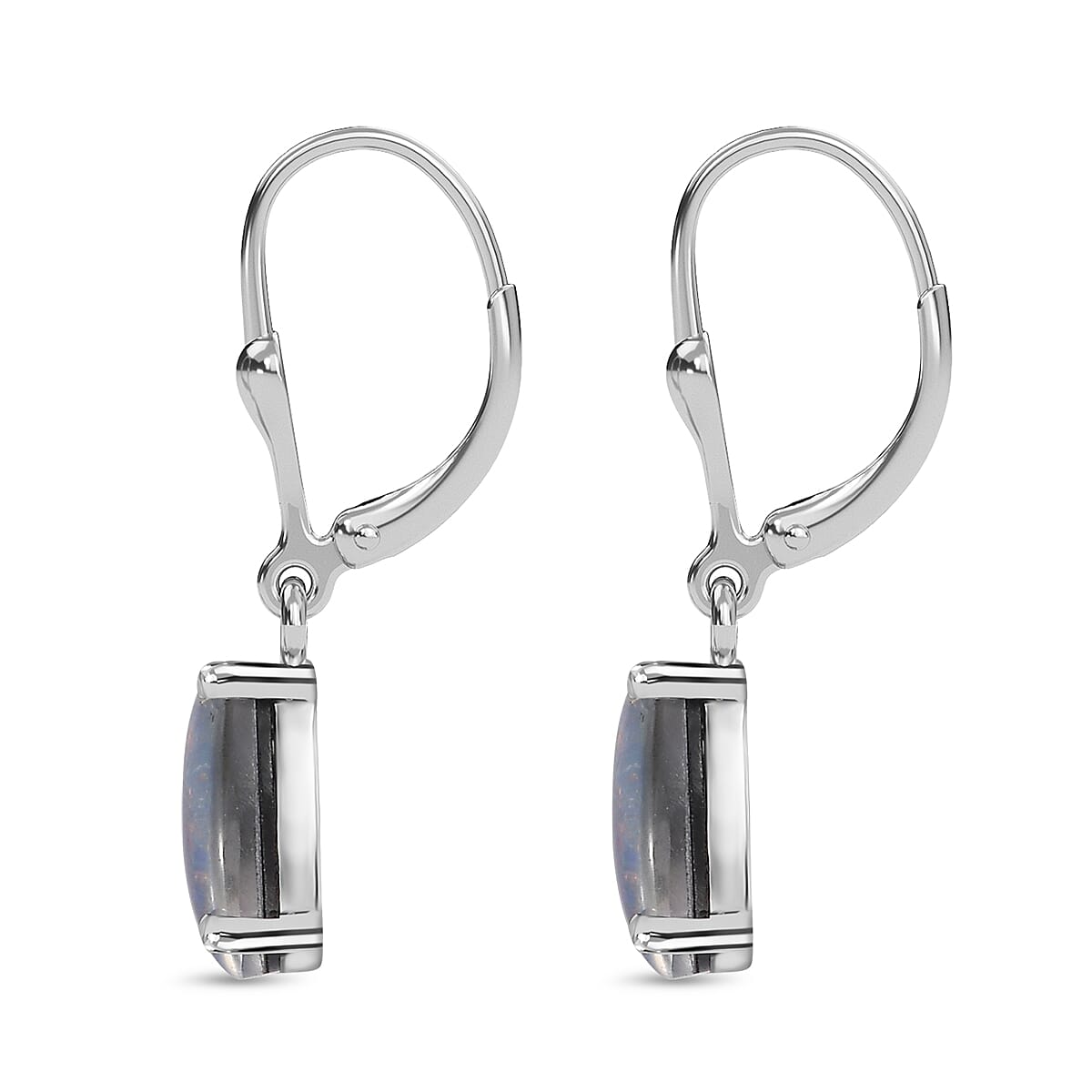 Boulder Opal Triplet Earrings in Platinum Overlay Sterling Silver 3.53 Ct 7708928 5