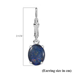Boulder Opal Triplet Earrings in Platinum Overlay Sterling Silver 3.53 Ct