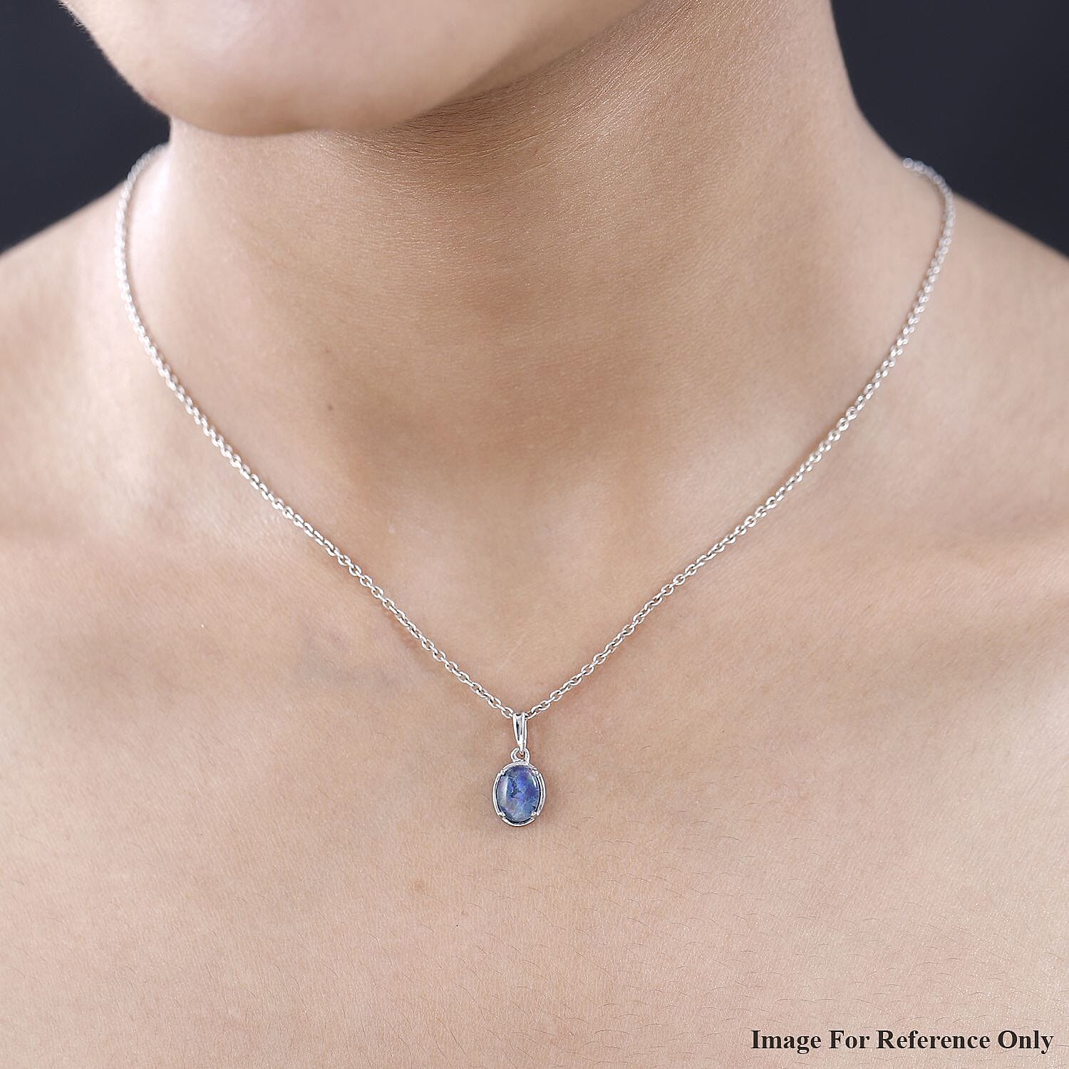 Boulder Opal Triplet Pendant in Platinum Overlay Sterling Silver 7561183 1