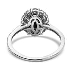 Boulder Opal and Natural Zircon Ring in Platinum Overlay Sterling Silver 1.54 Ct.