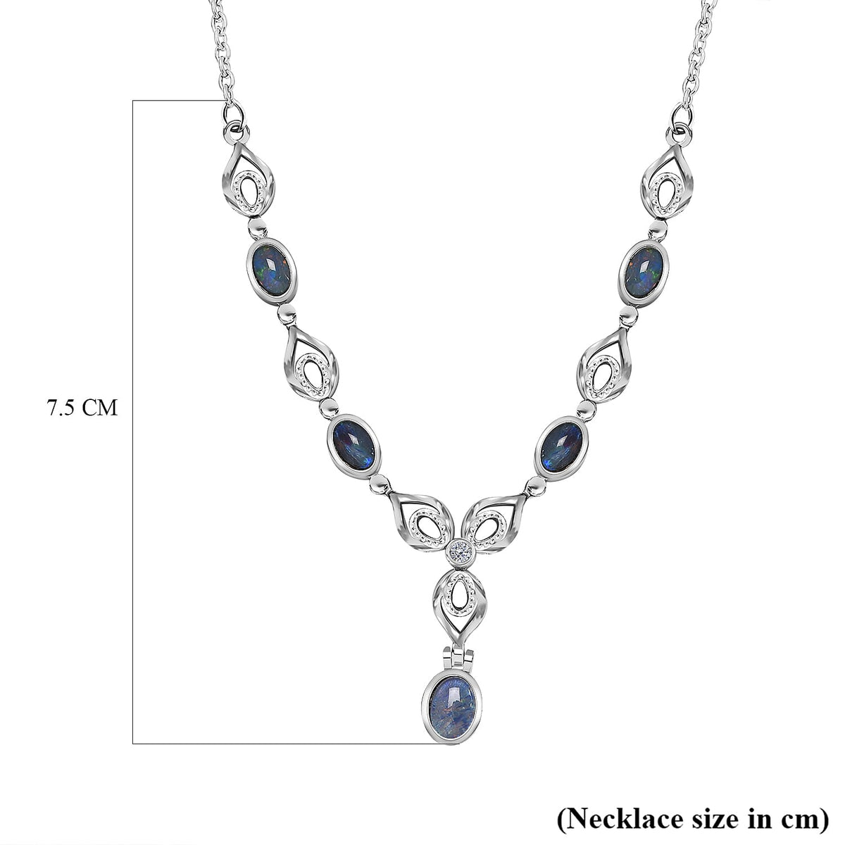 Boulder Opal and Natural Zircon Necklace (Size - 20) with Magnetic Clasp in 2.15 Ct. 7227960 11