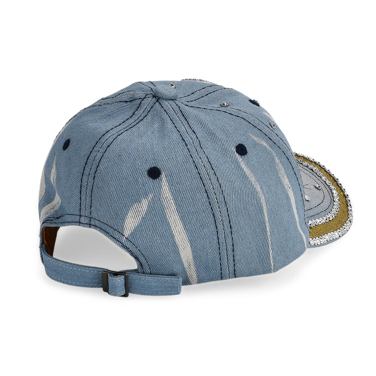 Bow Tie Pattern Denim Baseball Cap (57 cm) - Light Denim 8223221 8