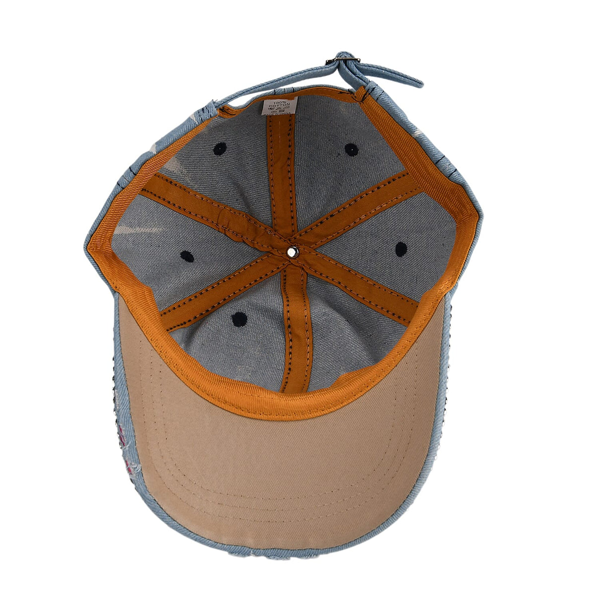 Bow Tie Pattern Denim Baseball Cap (57 cm) - Light Denim 8223221 9