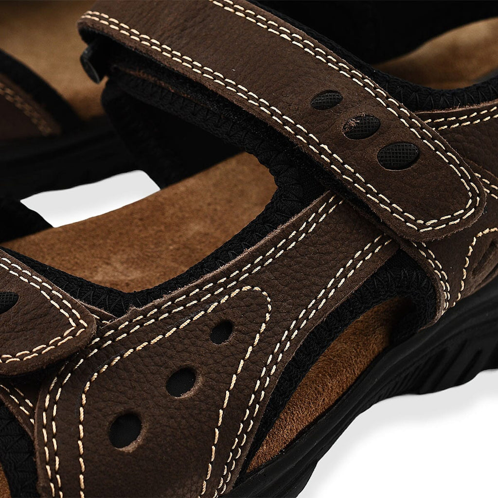 Bowland Mens Nubuck Sporty Leather Sandal (Size 41) - Brown