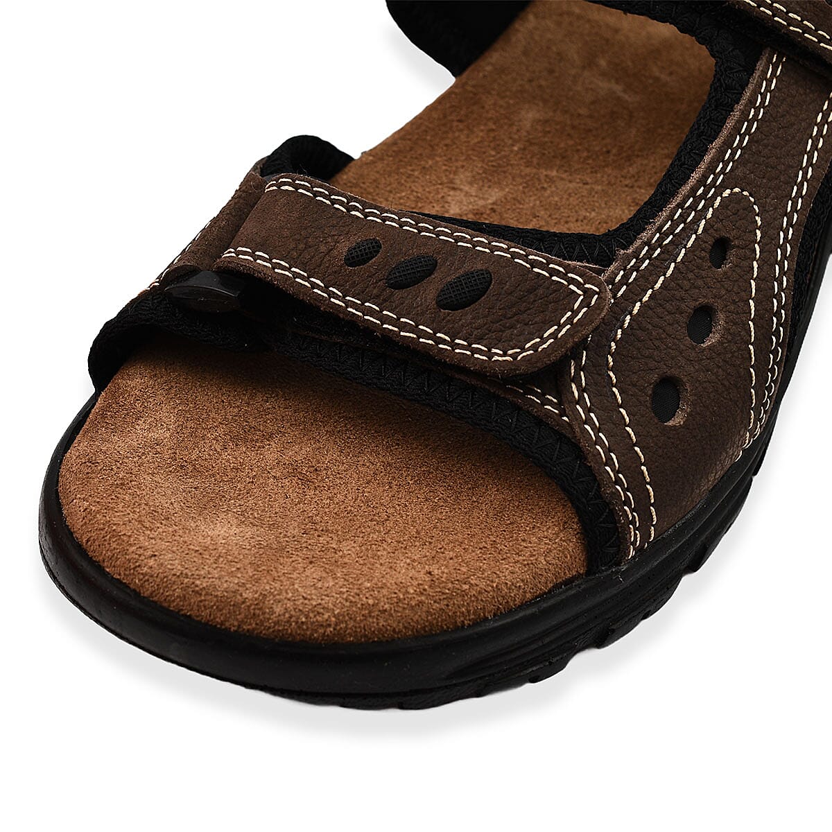 Bowland Mens Nubuck Sporty Leather Sandal (Size 41) - Brown 7766328 5