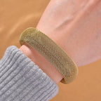Designer Inspired Chunky Bracelet (Size - 7 - 1.5 Ext)  - Yellow