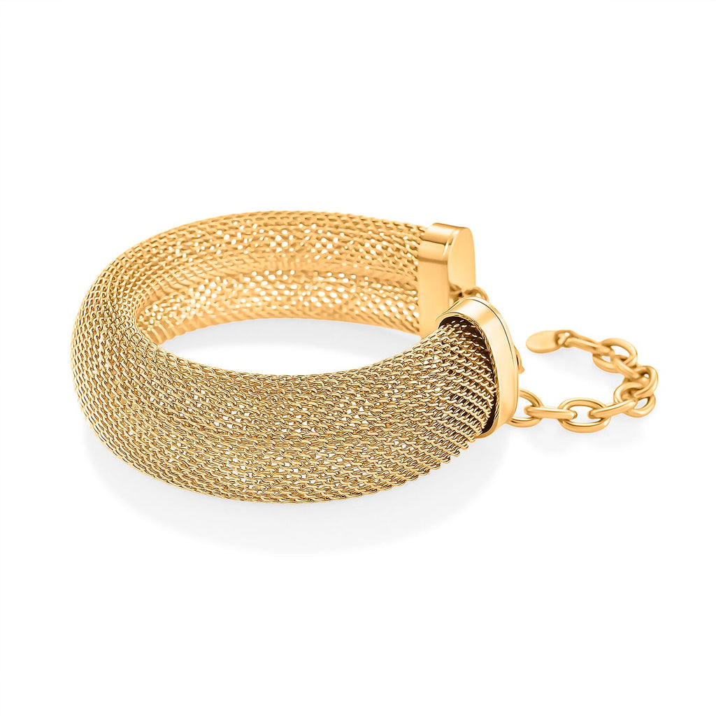 Designer Inspired Chunky Bracelet (Size - 7 - 1.5 Ext)  - Yellow