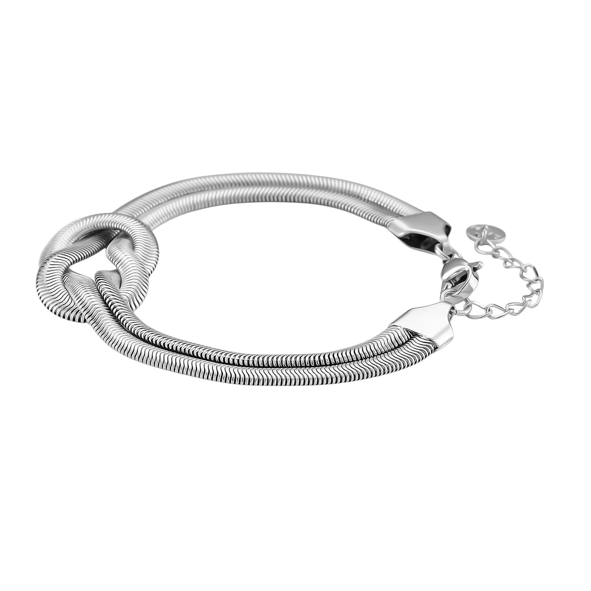 Bracelet (Size - 7 - 1.5) with Lobster Clasp in Silver Colour Tone 8193645 3