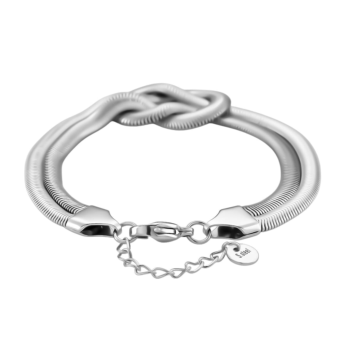 Bracelet (Size - 7 - 1.5) with Lobster Clasp in Silver Colour Tone 8193645 4