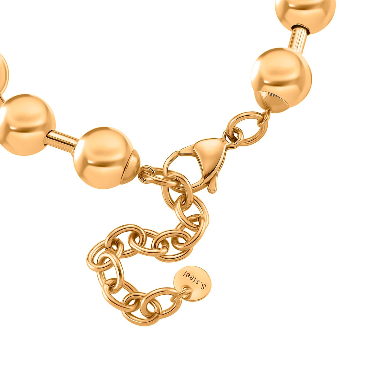 Bracelet (Size - 7.5 - 2 Ext) with Heart Charm with Lobster Clasp in Yellow Gold Colour Tone 8193583 6
