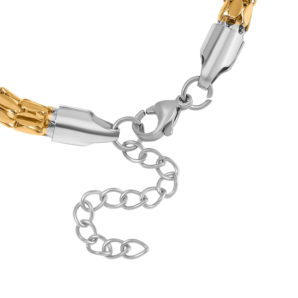 One Time Deal - Designer Inspired Bracelet (Size - 7.5-1.5 Ext) in Gold and Silver Tone 7843172 3