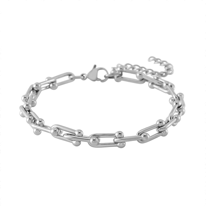 Designer Inspired Hardware Bracelet (Size - 7.5 ) in Stainless Steel V32727397 1