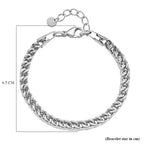 Designer Inspired - Silver Plated Bracelet (Size - 7 - 1 Ext)