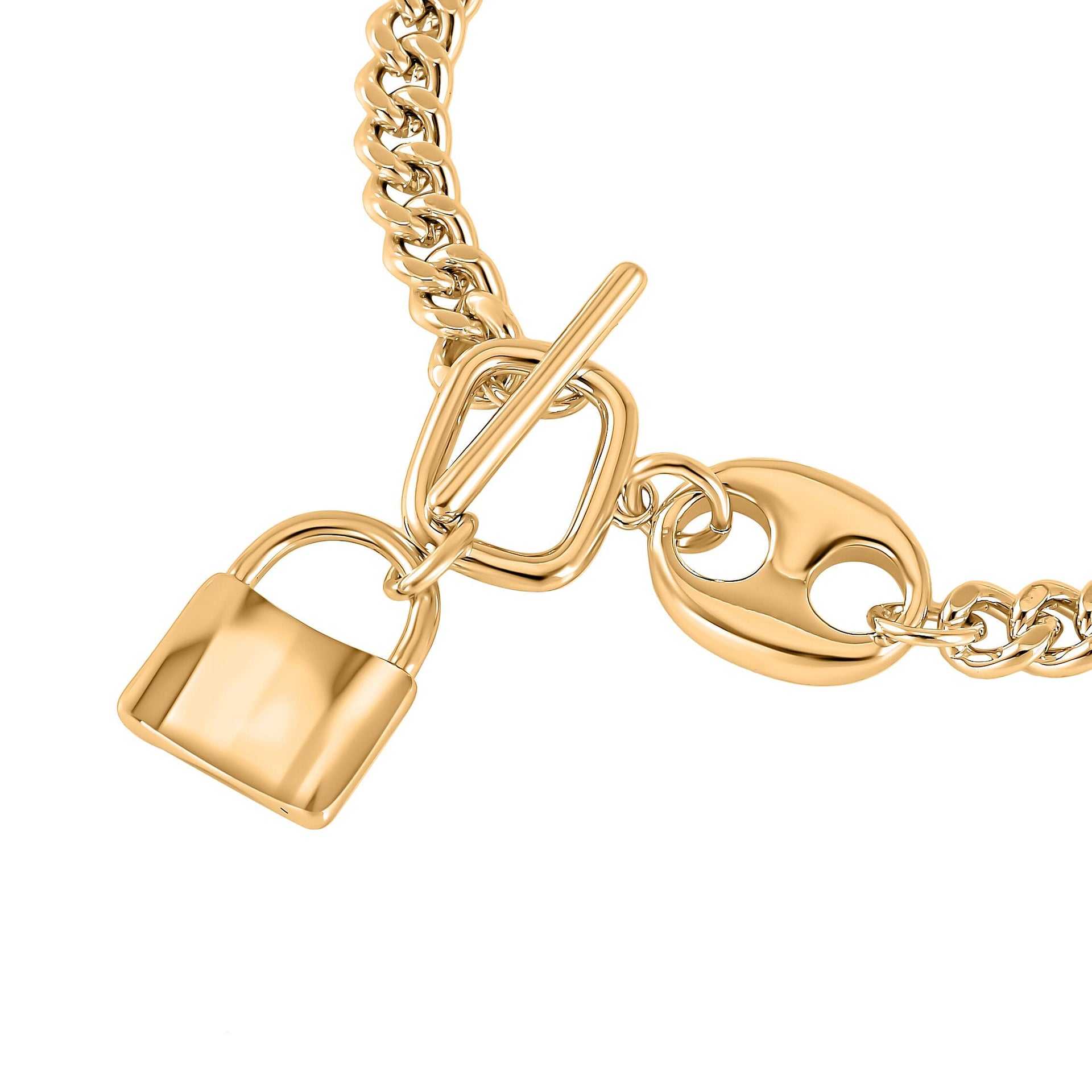 Designer Bracelet Gold Tone (Size 7.5) with T-Bar Clasp 7550378 2