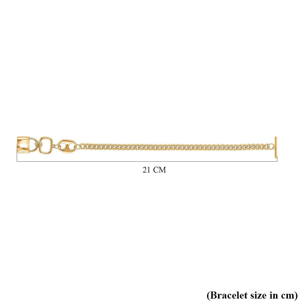 Designer Bracelet Gold Tone (Size 7.5) with T-Bar Clasp 7550378 3