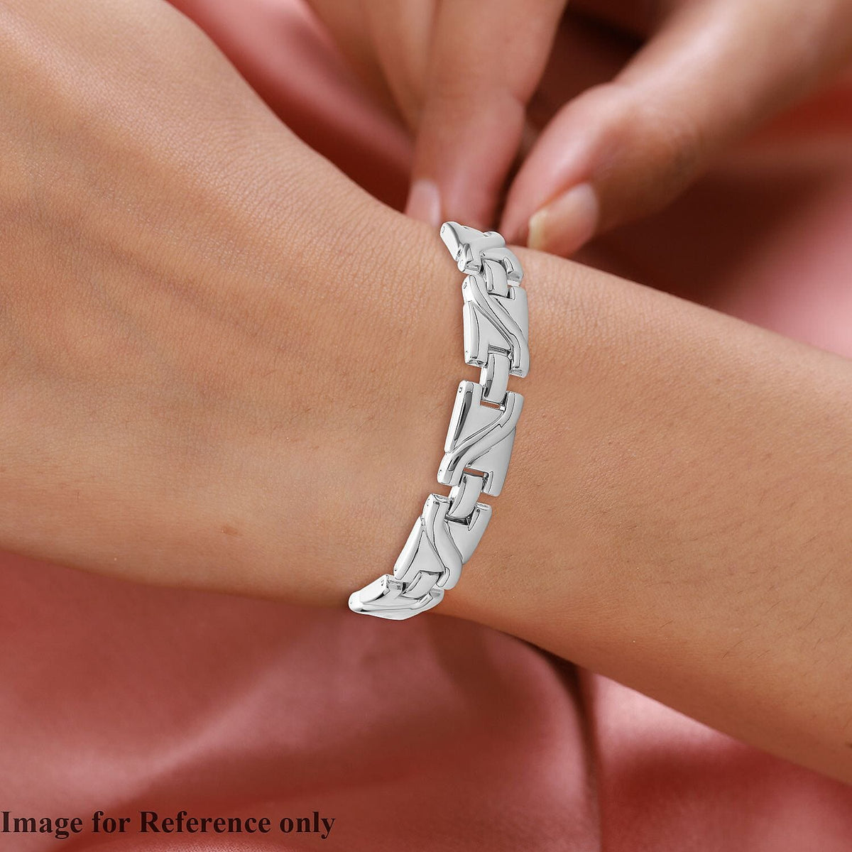 Bracelet (Size - 7.5) With White Silver Tone. 7224732 2