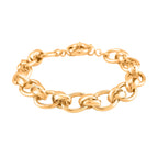 Designer Inspired- Oval Link Bracelet (Size - 7.5) with Senorita Clasp