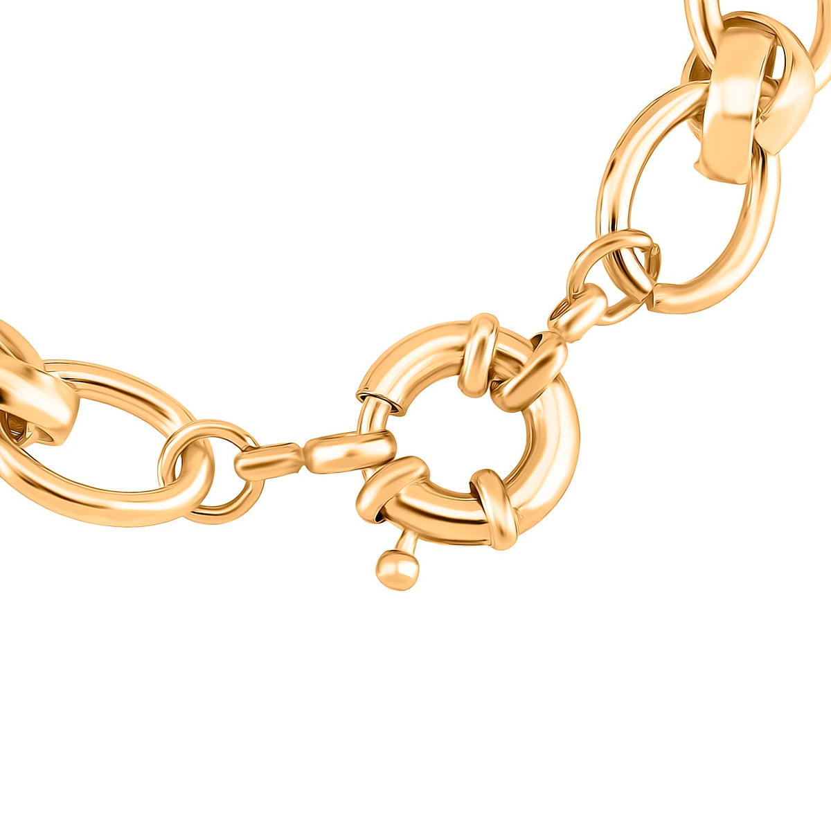 Designer Inspired- Oval Link Bracelet (Size - 7.5) with Senorita Clasp 7991790 3