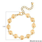 One Time Deal - Designer Inspired Bracelet (Size - 7.5) Gold Plated