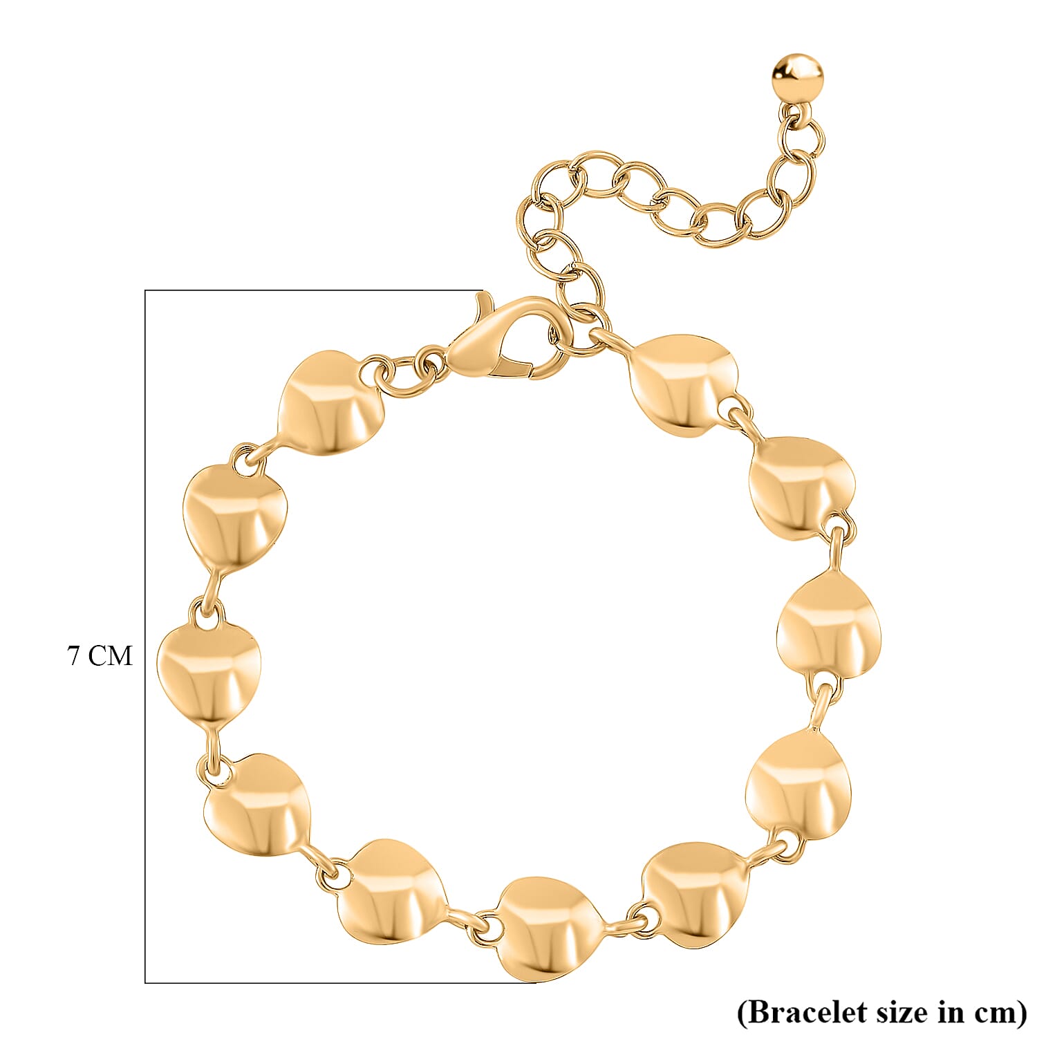 One Time Deal - Designer Inspired Bracelet (Size - 7.5) Gold Plated 7838160 4
