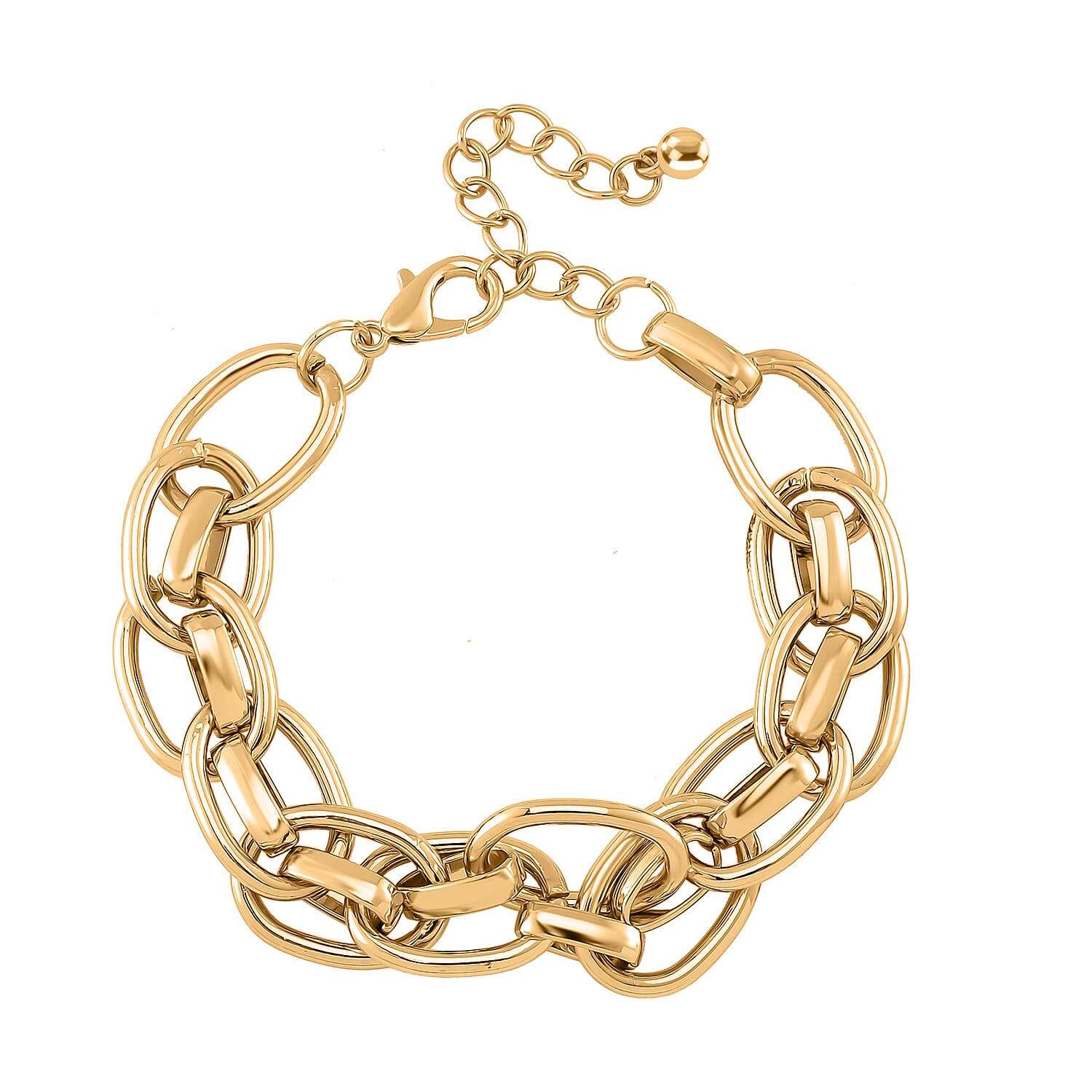 Bracelet With Lobster Clasp (Size - 7.5) in Yellow Tone 7876324 0