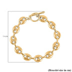 Designer Inspired Mariner Bracelet with Bar Clasp (Size - 7.5) in Yellow