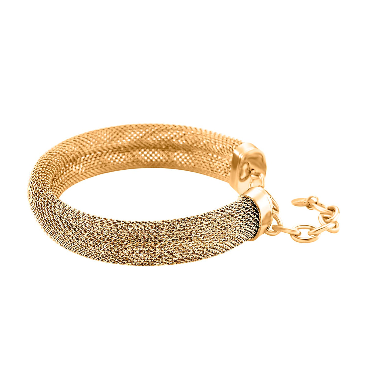 Designer Inspired Mesh Bracelet (Size 7 + 1.5 Ext) with Lobster Clasp in Yellowtone 8193623 3