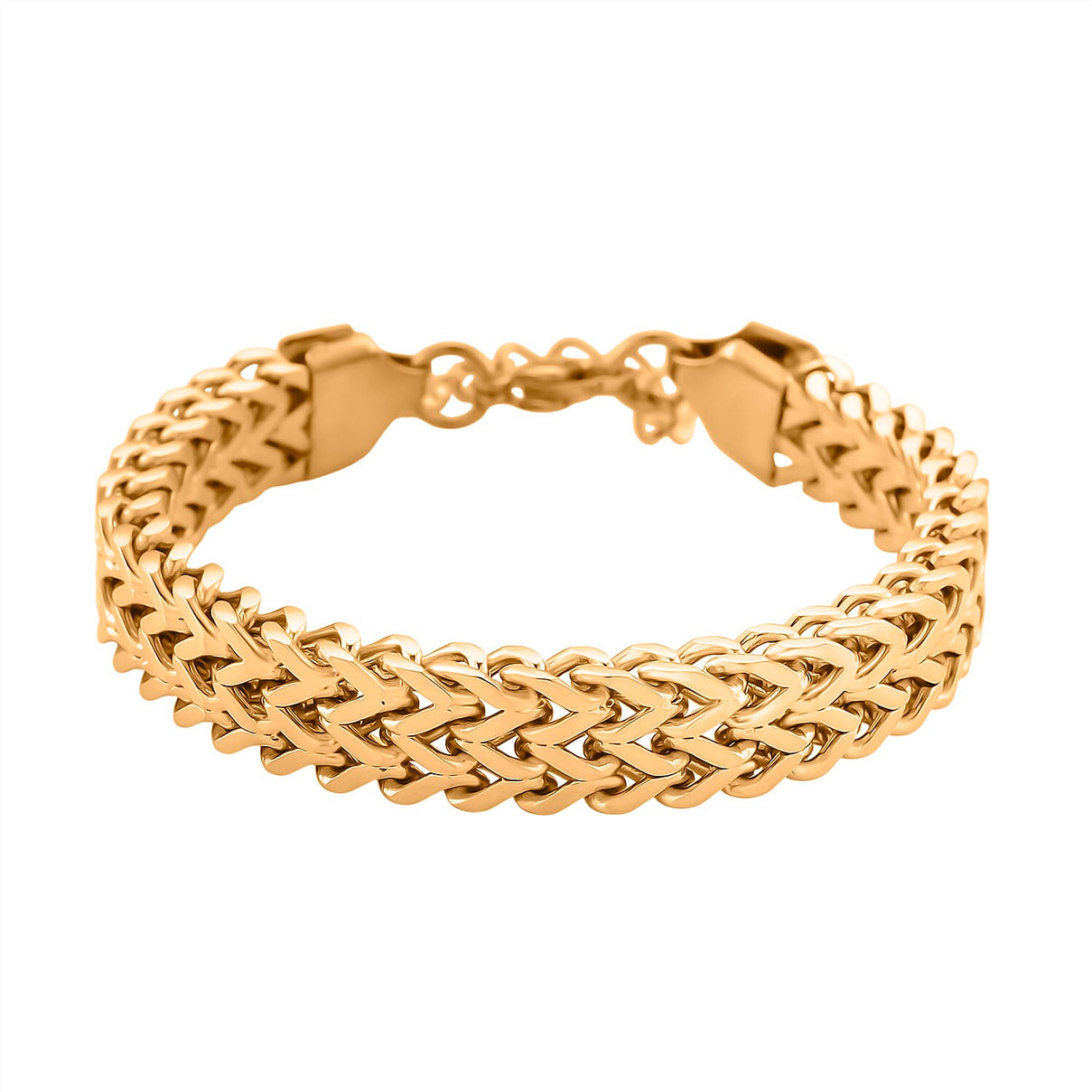 Designer Inspired Yellow Gold Plated Bracelet (Size - 7 - 1) 8193643 0