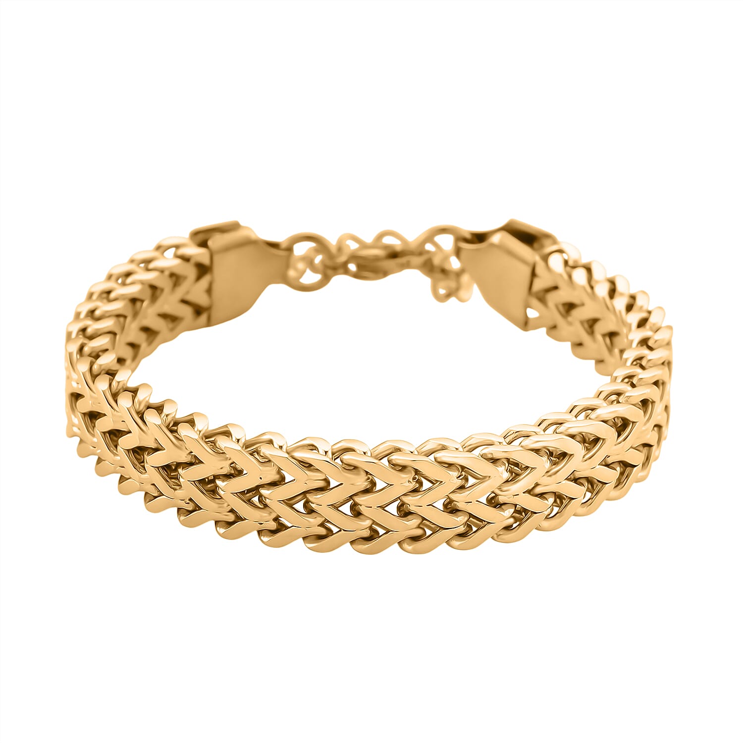 Designer Inspired Yellow Gold Plated Bracelet (Size - 7 - 1) 8193643 0