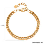 Designer Inspired Yellow Gold Plated Bracelet (Size - 7 - 1)