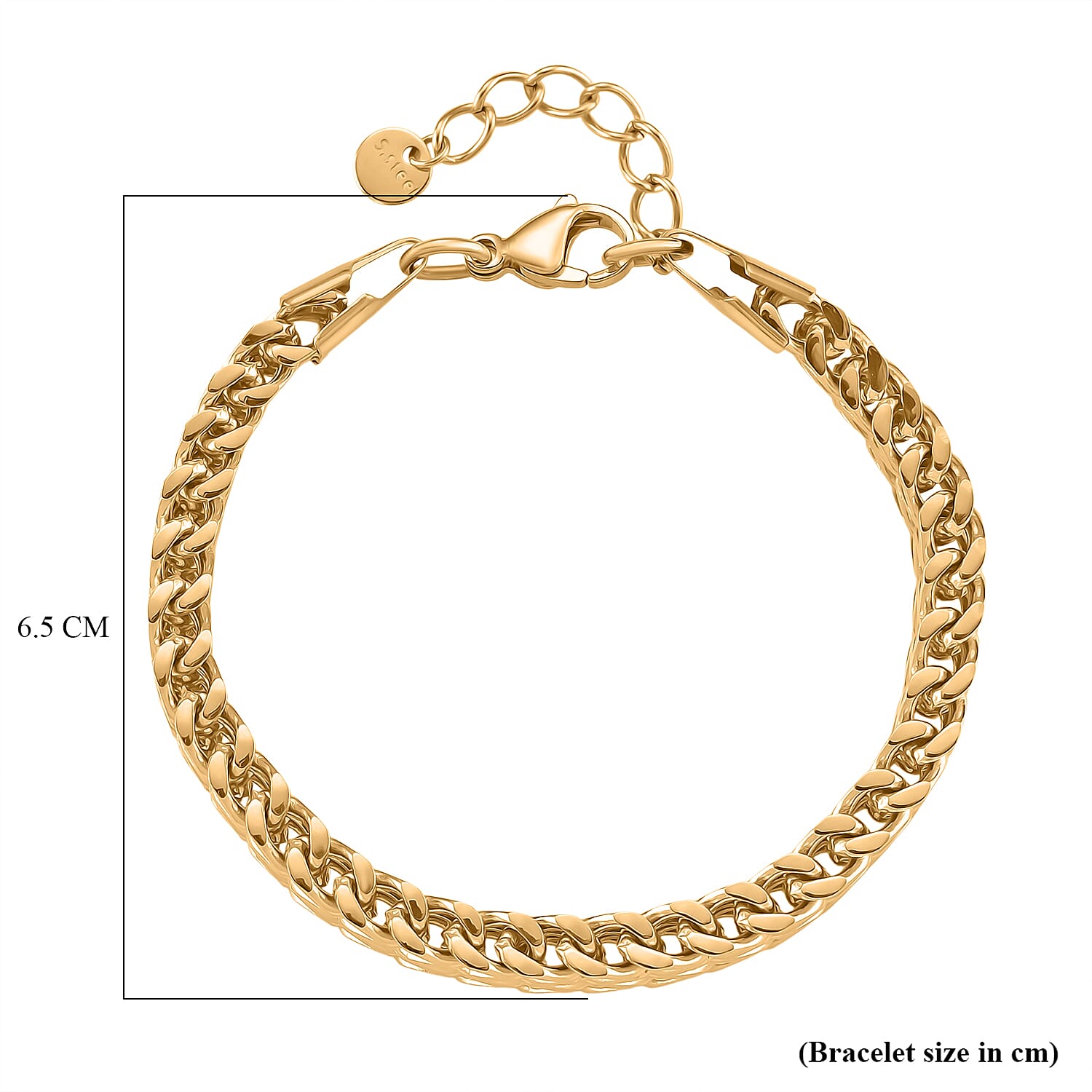 Designer Inspired Yellow Gold Plated Bracelet (Size - 7 - 1) 8193643 5