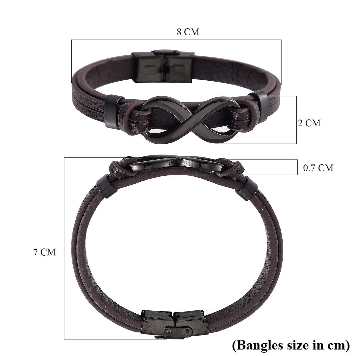 Genuine Leather Bracelet (Size - 8.25) 7901396 5