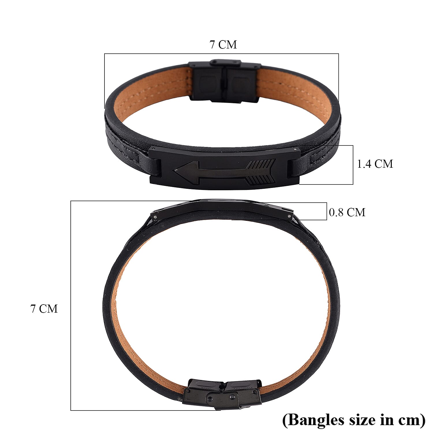 Genuine Leather Bracelet (Size - 8) 7901073 4