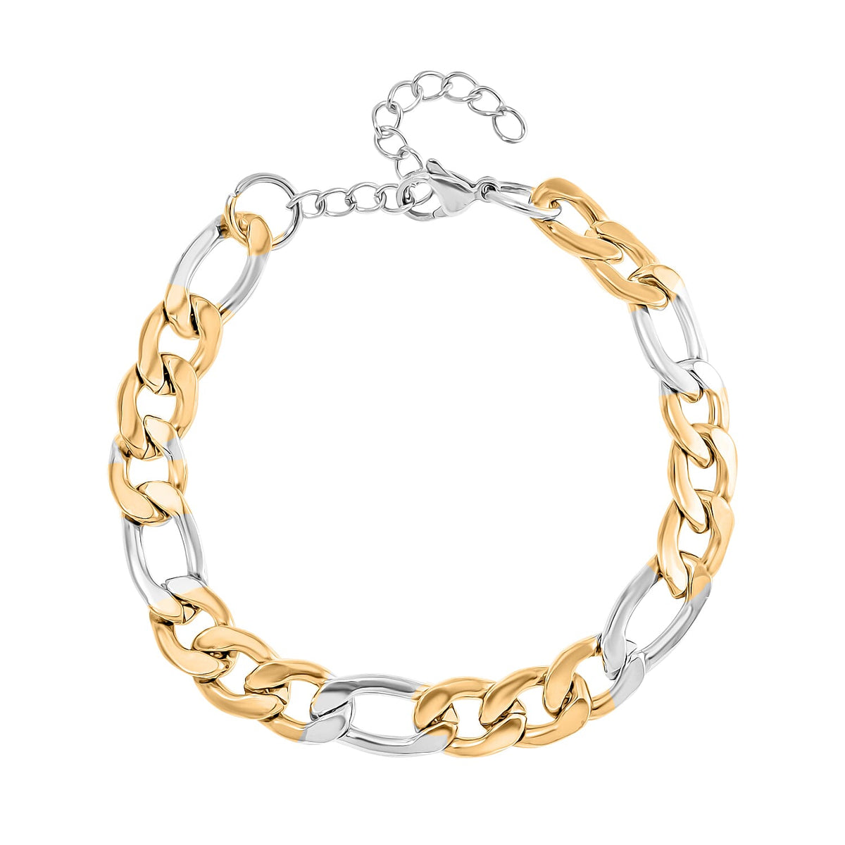 Bracelet (Size - 8-1.5 Ext) in Yellow Gold and Silver Tone 7993431 0