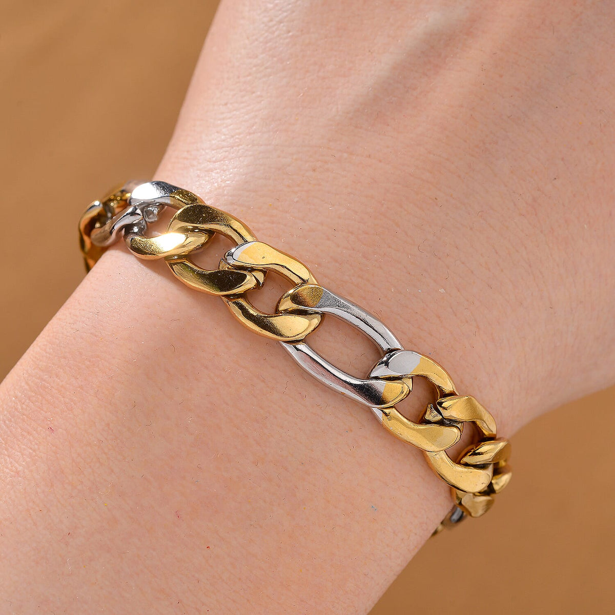 Bracelet (Size - 8-1.5 Ext) in Yellow Gold and Silver Tone 7993431 1