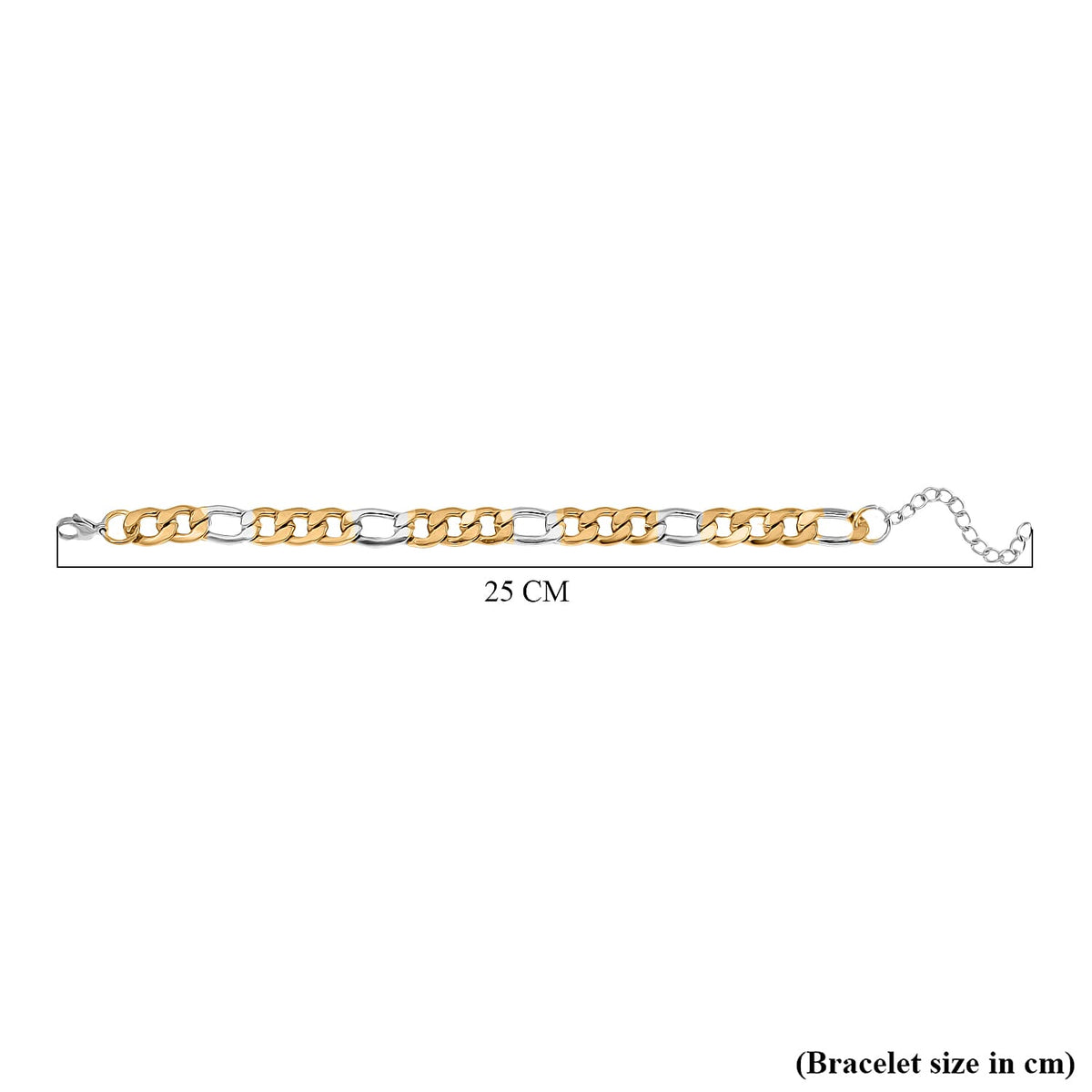 Bracelet (Size - 8-1.5 Ext) in Yellow Gold and Silver Tone 7993431 3