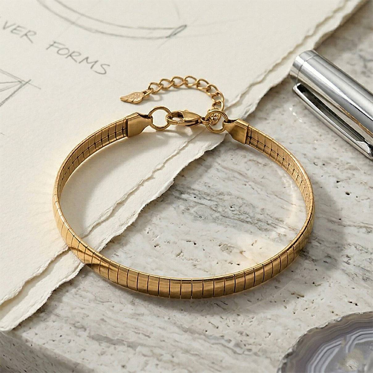 Omega Bracelet with Lobster Clasp (Size - 8+1 Ext) in Yellow Gold Tone V32491228 3