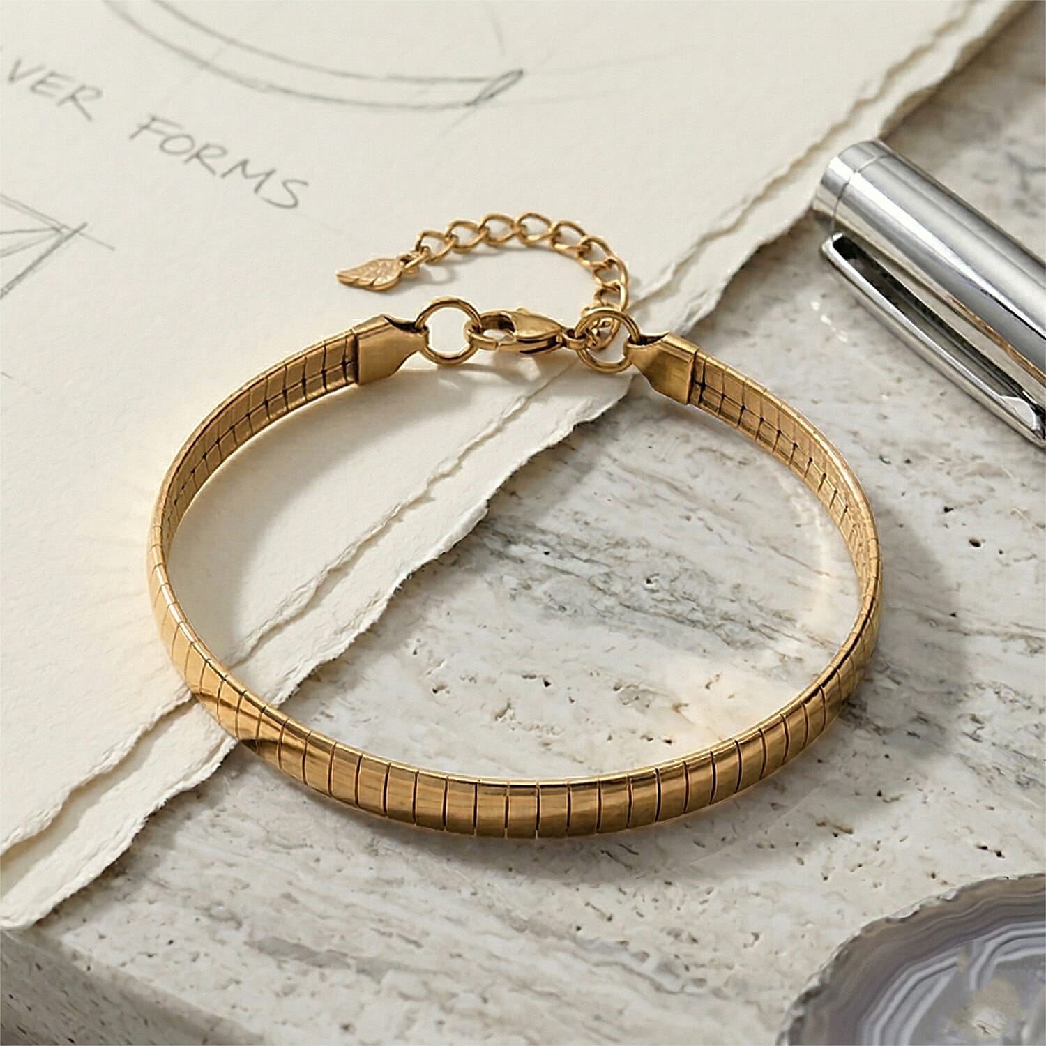 Omega Bracelet with Lobster Clasp (Size - 8+1 Ext) in Yellow Gold Tone V32491228 3