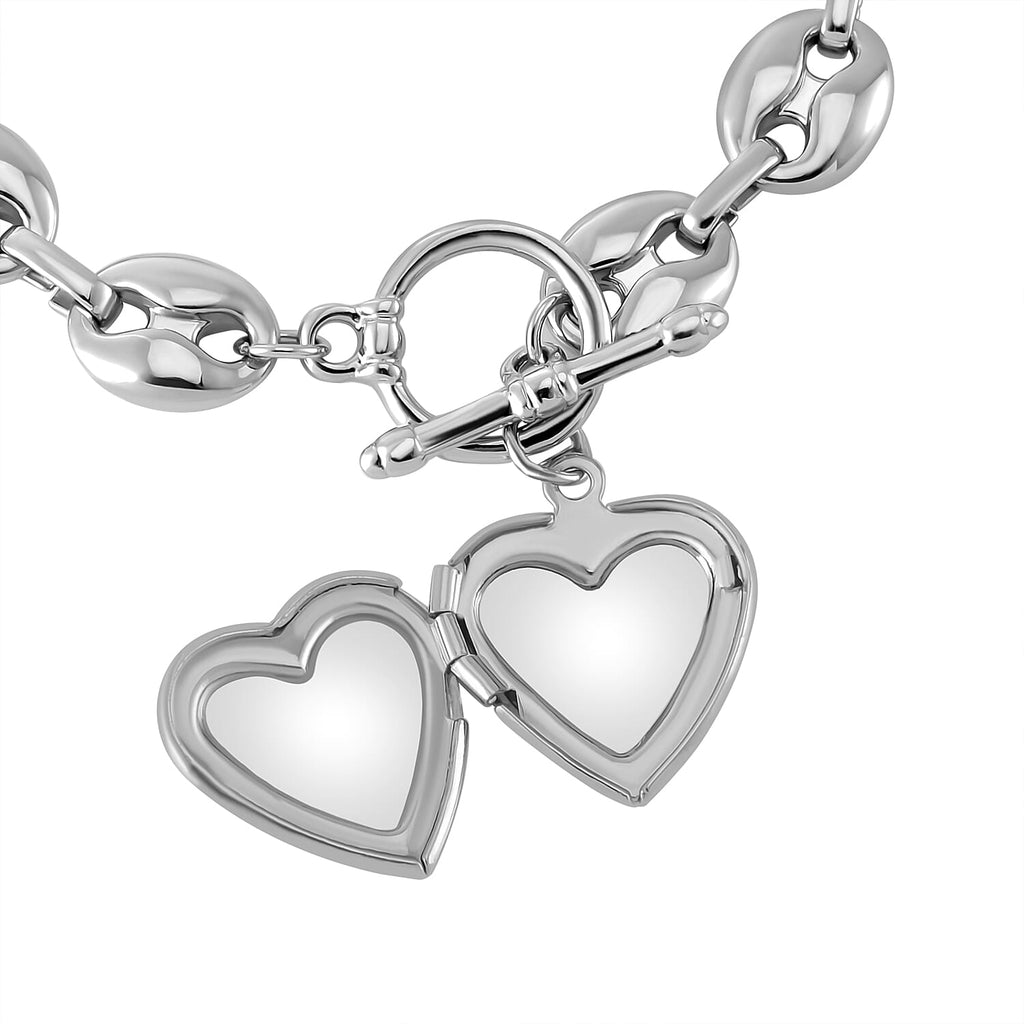 Designer Inspired Openable Heart Mariner Bracelet (Size - 8)