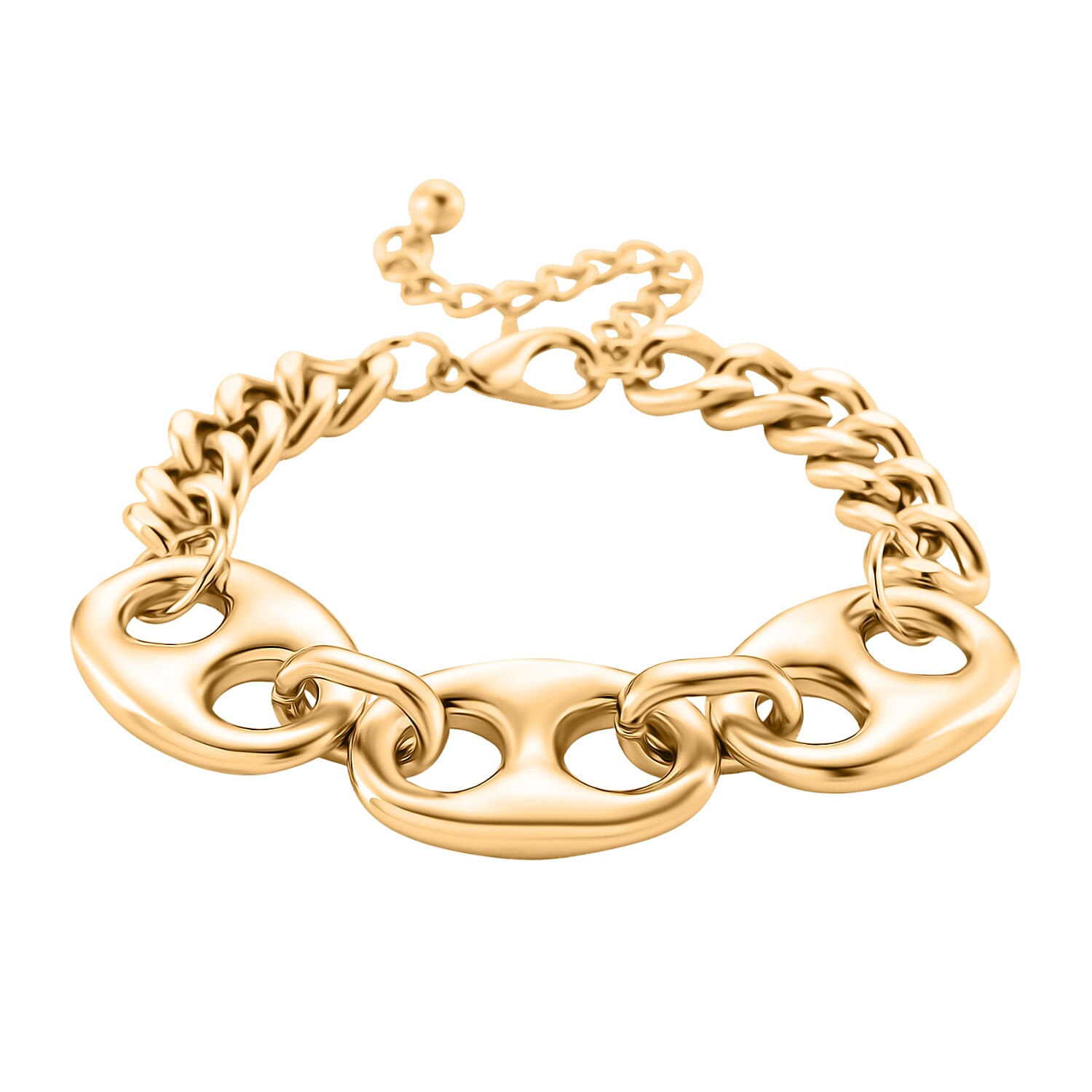 Designer Closeout - Nautical Link Bracelet (Size - 8+2 Inch Ext) in Gold Colour Plating 8356594 0