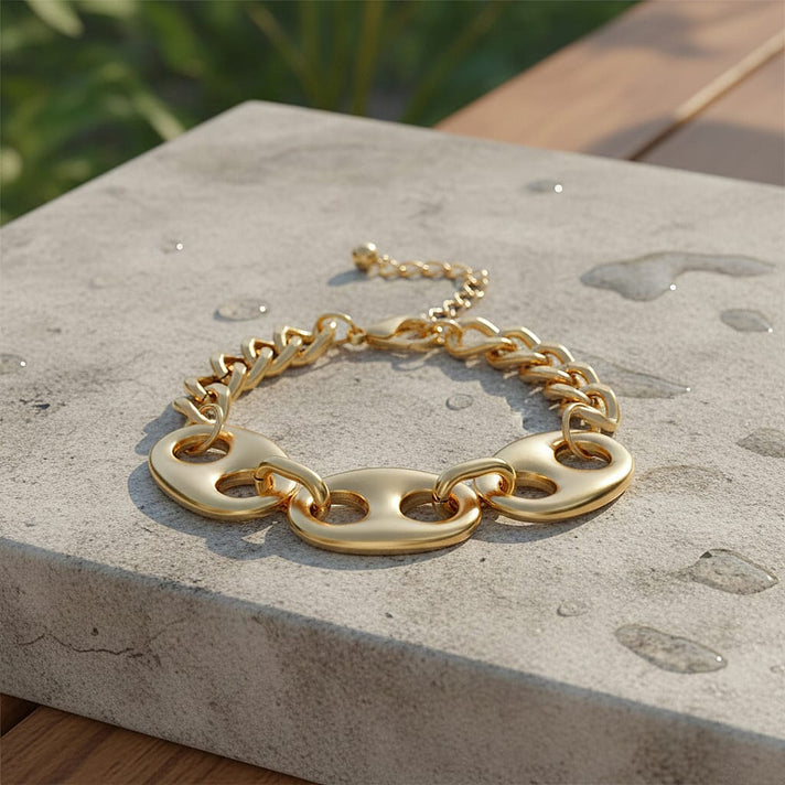 Designer Closeout - Nautical Link Bracelet (Size - 8+2 Inch Ext) in Gold Colour Plating 8356594 2
