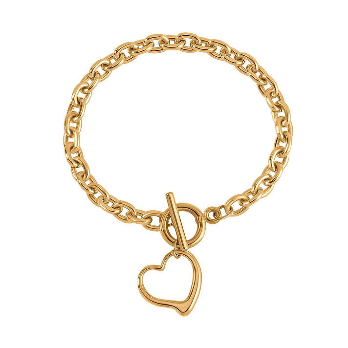Heart Charm Bracelet (Size - 8) with T Bar Clasp 8477942 1