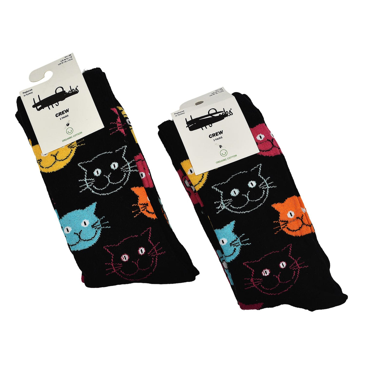Branded Close Out - 4 Pairs - Organic Combed Cotton - Animal Pattern Socks 7707431 0