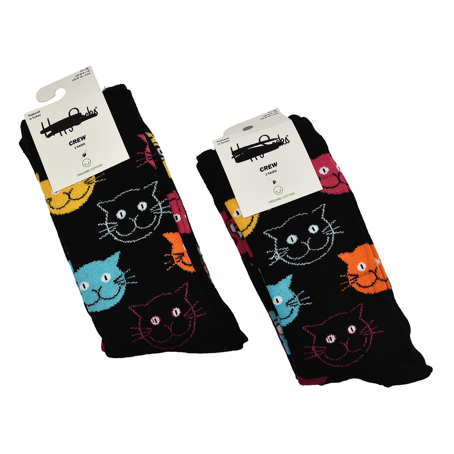 Branded Close Out - 4 Pairs - Organic Combed Cotton - Animal Pattern Socks 7707431 0