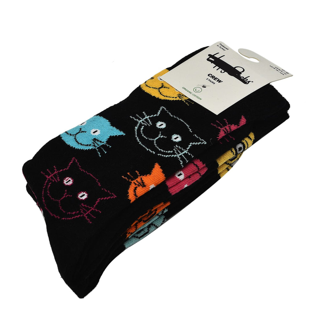 Branded Close Out - 4 Pairs - Organic Combed Cotton - Animal Pattern Socks