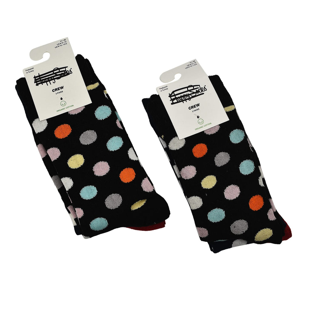 Branded Close Out - 4 Pairs - Organic Combed Cotton -Dots Pattern Socks