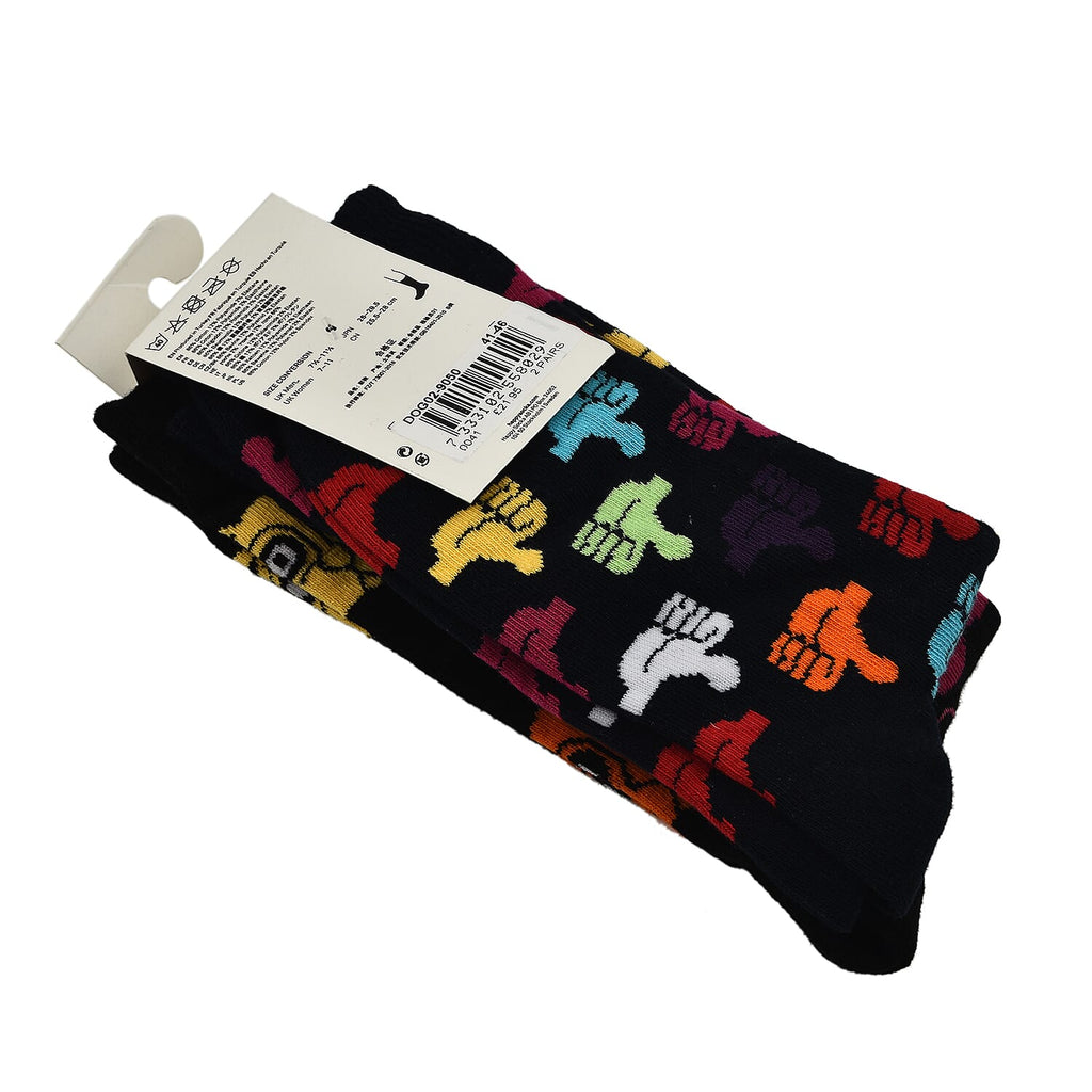 Branded Close Out - 4 Pairs - Organic Combed Cotton -Dots Pattern Socks