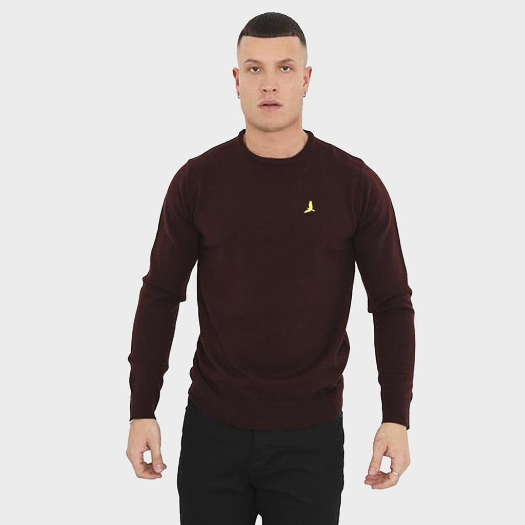 Brave Soul Acrylic Knitted Jumper - Oxblood